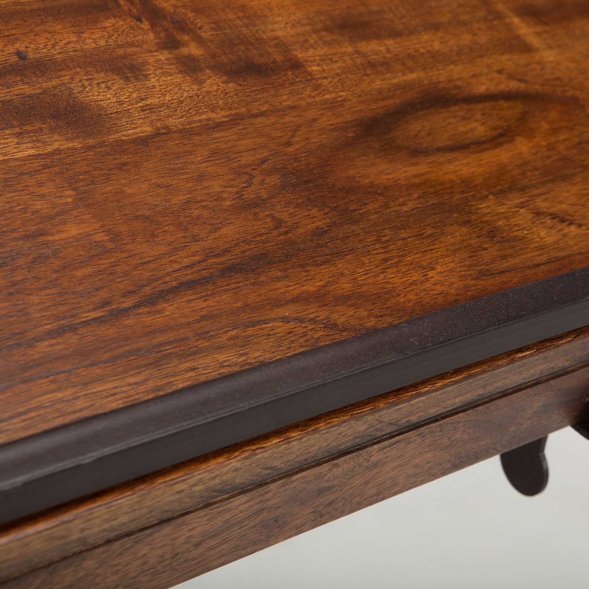 Drafting Rustic Industrial Iron Desk Walnut - Furniture on Main
