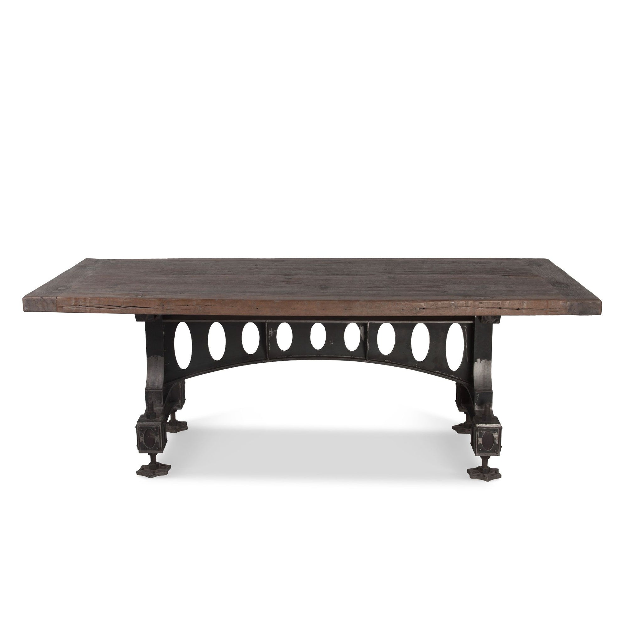 Mill 86" Reclaimed Dining Table Industrial Iron Rectangular - Furniture on Main