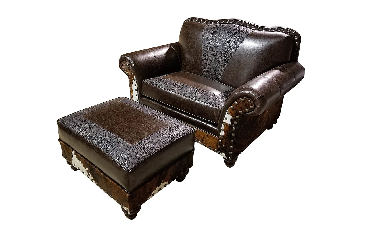 Exotic Leather Chair 1/2 Vintage Leather