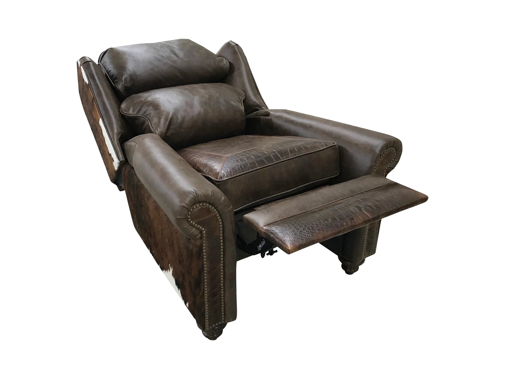 Western Hair on Hide Big Man's Recliner Exotic Leathers