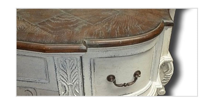 Old World Antiqued White Sideboard - Furniture on Main