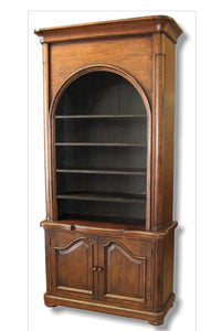 Old World Distressed Walnut Distressed Bookcase - Furniture on Main