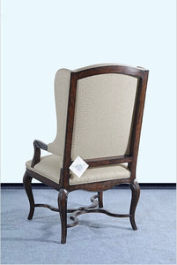 Carol Arm Chair Cabriole Legs in Rustic Pecan - Furniture on Main