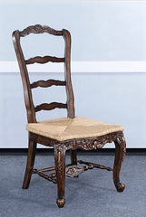 Farmhouse Tall Back Side Chair Walnut Finish Set of 4 - Furniture on Main
