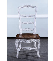 Farmhouse Tall Back Side Chair White Distressed Set of 4 - Furniture on Main