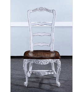 Farmhouse Tall Back Side Chair White Distressed Set of 6 - Furniture on Main