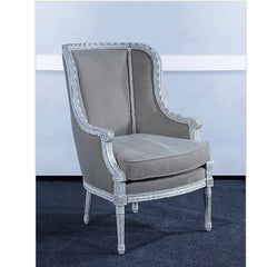 Louis XVI Arm Chair Distressed White - Furniture on Main