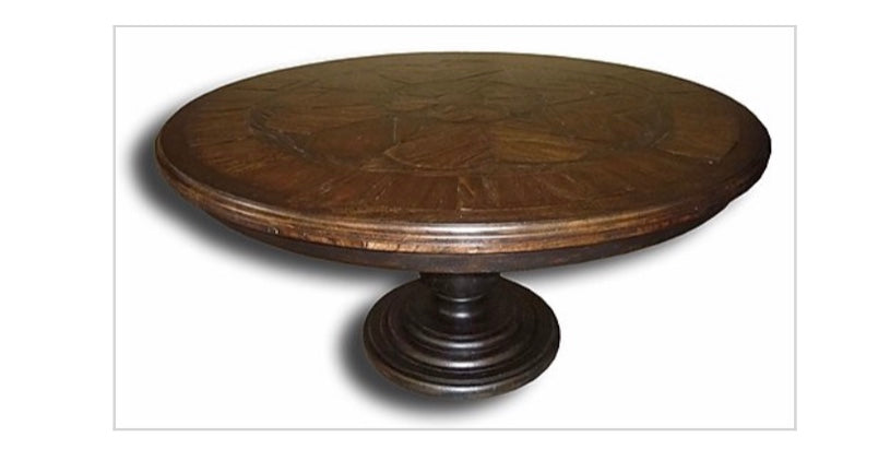 Olde World Black & Walnut 60" Round Dining Table - Furniture on Main