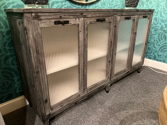 Hartnell Server Reeded Glass front