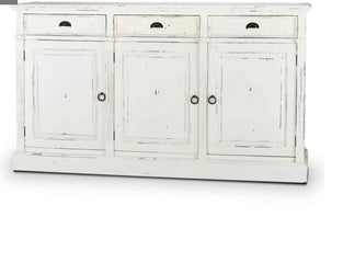 3 Door Sideboard Buffet White - Furniture on Main