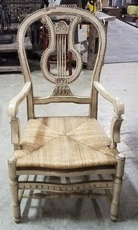 Angelia Lyre Arm Chair Parchment Set of 2 - Furniture on Main