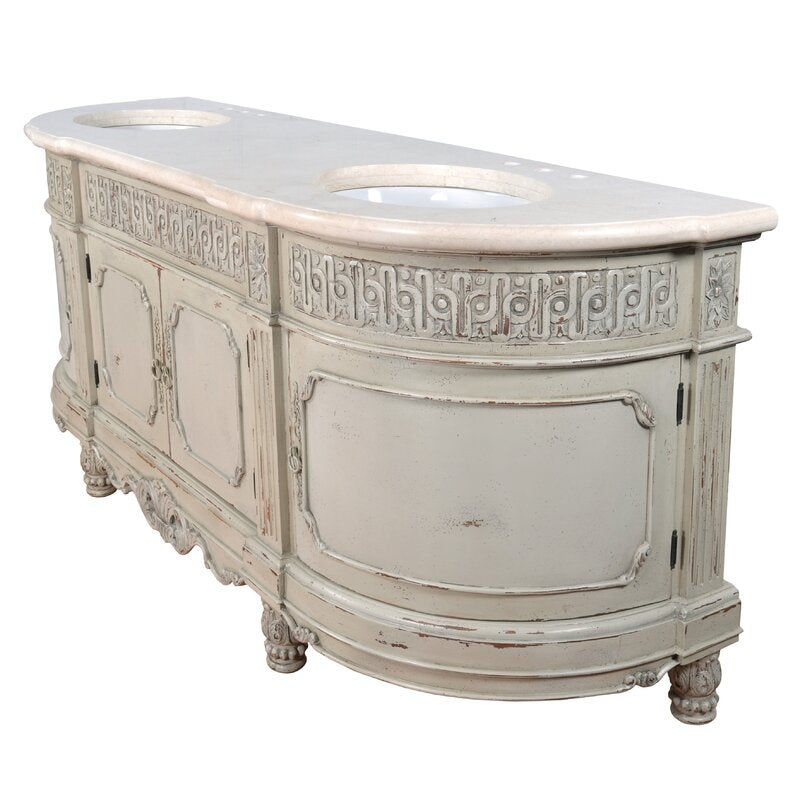 Voegele Parchment Double Bathroom Vanity