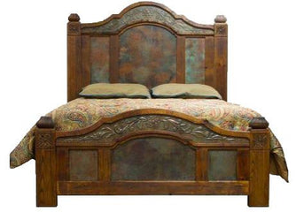 Aztec Copper & Wood King Bed - Furniture on Main