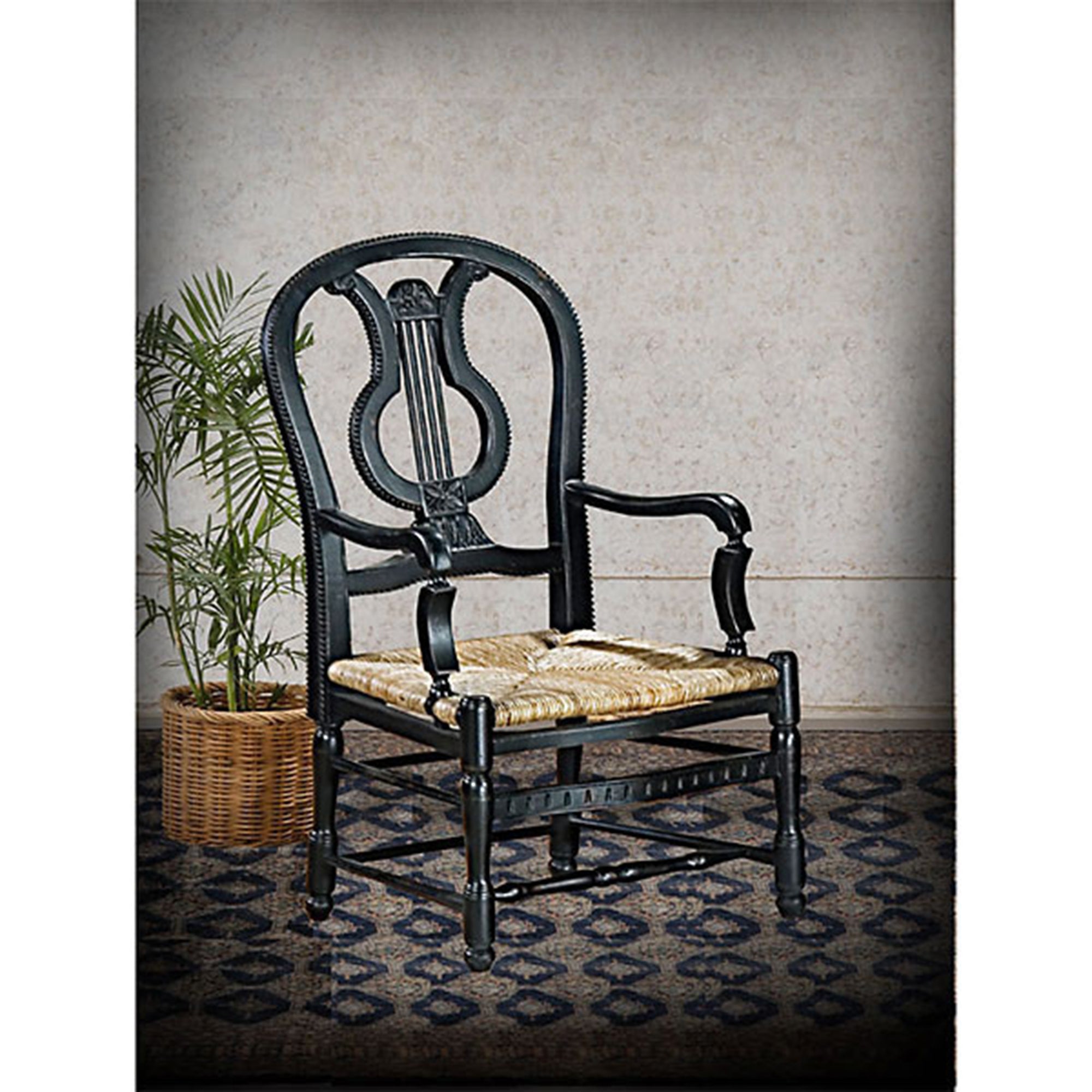 Angelia Arm Chair Black Set of 2 - Furniture on Main