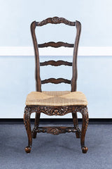 Farmhouse Tall Back Side Chair Walnut Finish Set of 6 - Furniture on Main