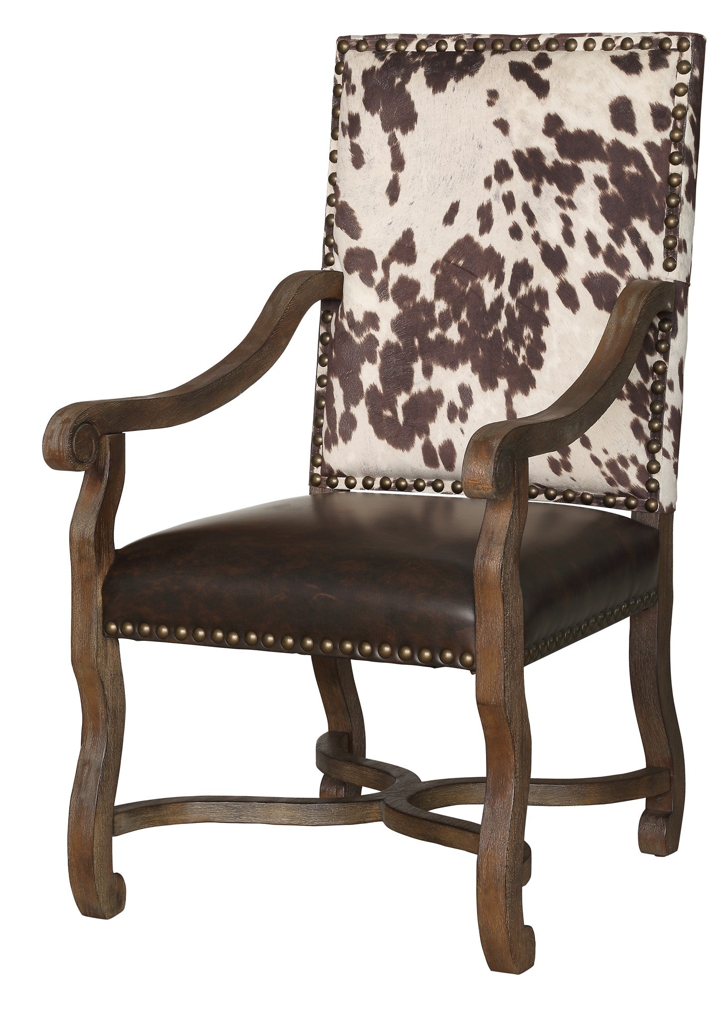 Faux Cowhide Ranch Arm Chair - Furniture on Main