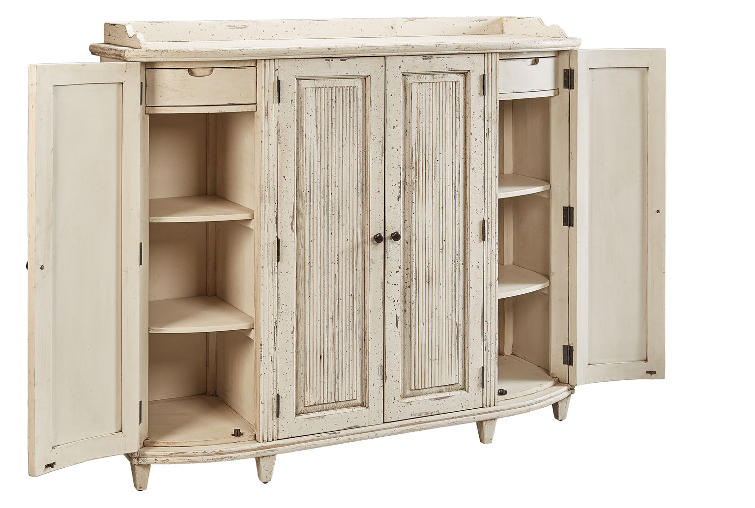 Ivy White Emporium Chamber Cabinet Fluted Doors