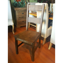 Farmhouse Ladderback Dining Chair Rustic Pecan Set of 4 - Furniture on Main