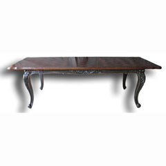 French Extension Dining Table Black Distressed - Furniture on Main