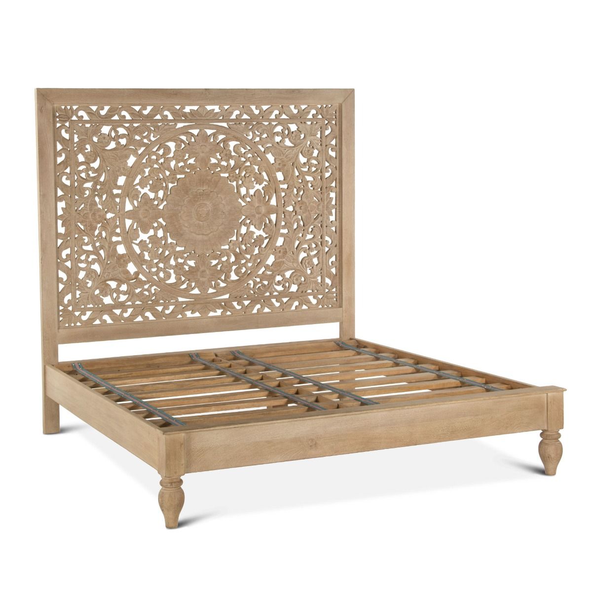Bali King Bed Hand Carved - Furniture on Main