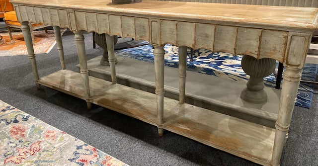 Narrow Fluted and Scalloped Console Table Parkdale Console Table