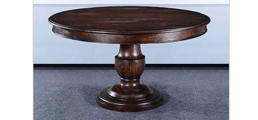 Tuscany 54" Round Pedestal Dining Table Dark - Furniture on Main