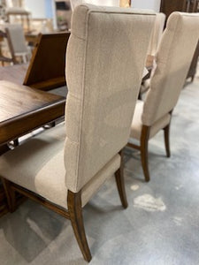 Button Tufted Side Chair Set of 4 Chairs Performance Linen - Furniture on Main