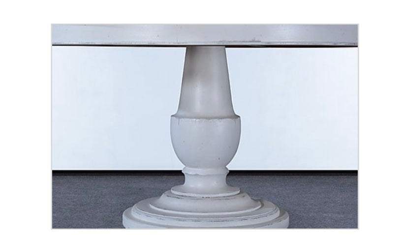 Tuscany 60" Round Pedestal Dining Table White - Furniture on Main