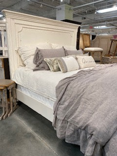 Heirloom King Bed White Distressed - Furniture on Main