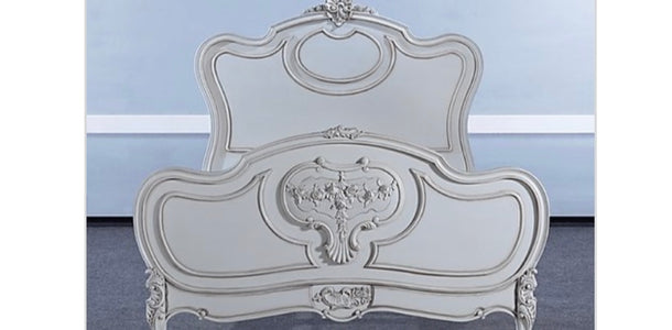 Louis Classic King White Bed - Furniture on Main