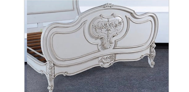 Louis Classic King White Bed - Furniture on Main