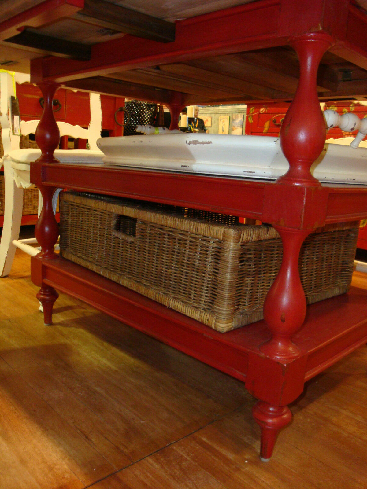 Red Farmhouse Table