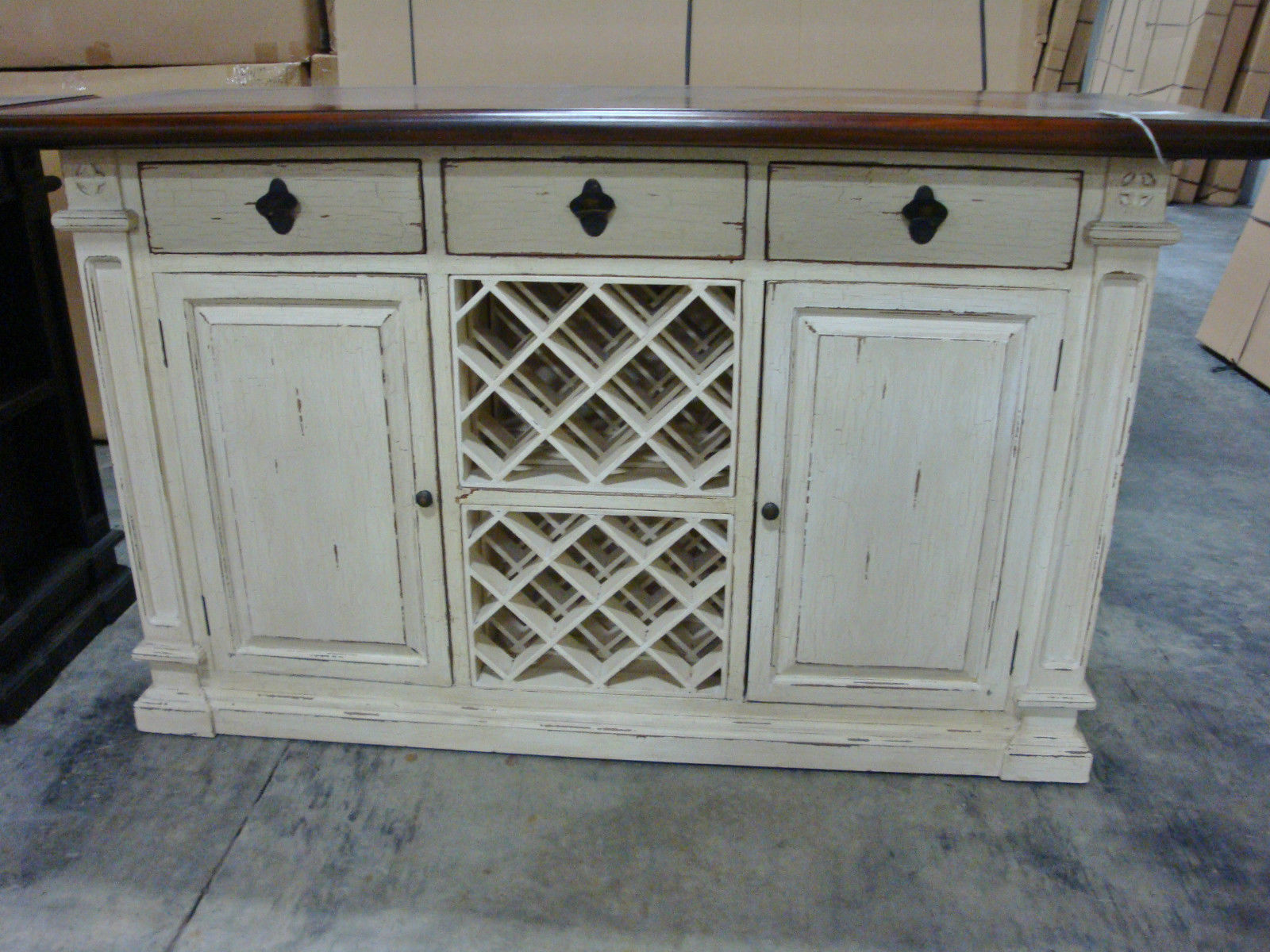 Free Standing Counter Bar with Wine Storage - Furniture on Main