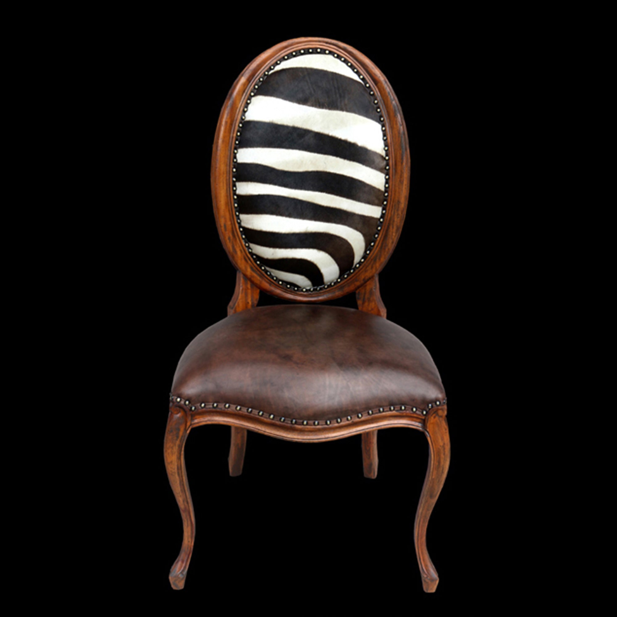 Safari Hair on Hide Zebra Side Chair Set of 4 - Furniture on Main