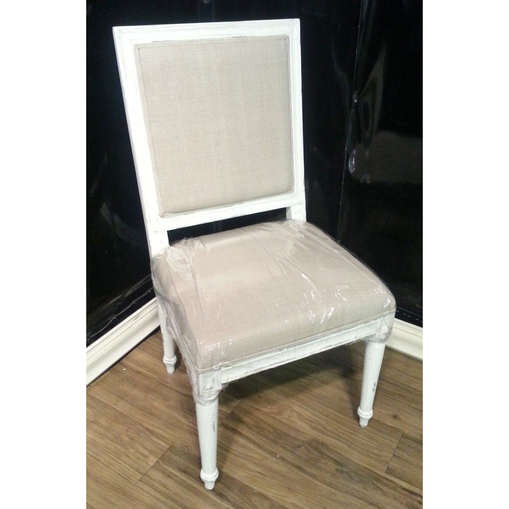 Steven Shell London Dining Chair w/ Lion Head White Crackle Gothic Set of 4 - Furniture on Main