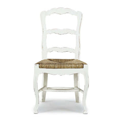 French Country Ladderback Dining Chair Set of 4 White - Furniture on Main
