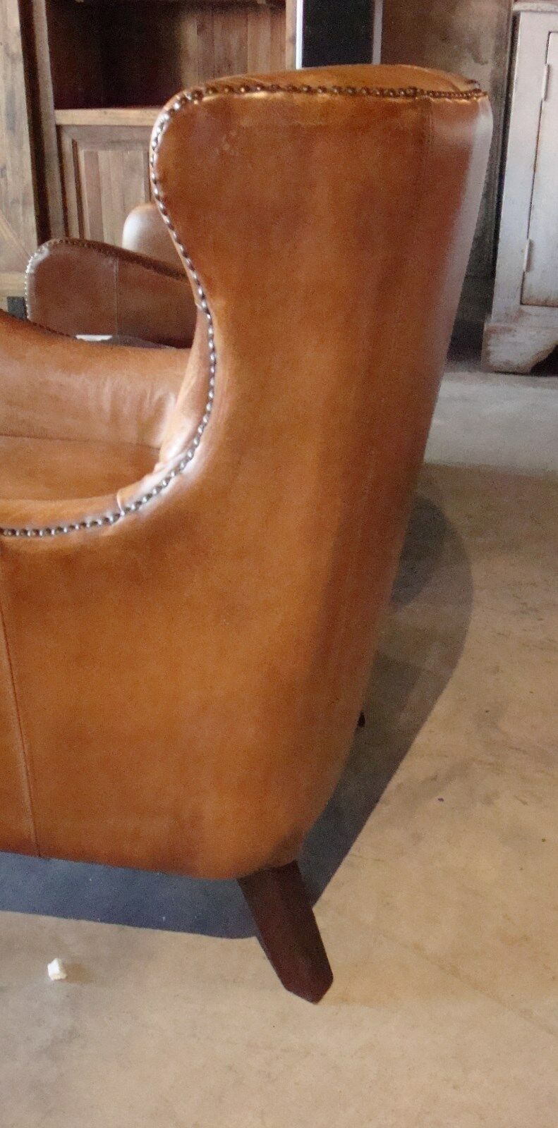 Antique Buffalo Leather Chair - Furniture on Main